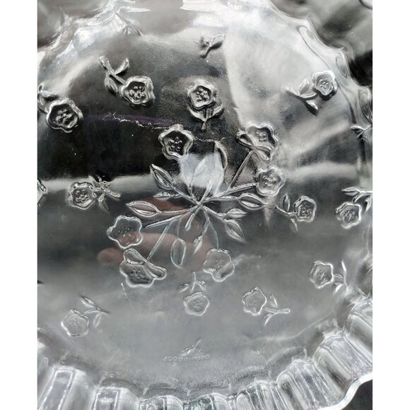 Quiche Pie Plate Anchor Hocking Vintage 10" Glass Dish Pattern Scalloped Edge - Picture 7 of 16